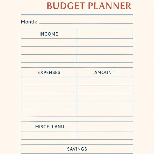 Budget Planner – Digital Download (Printable PDF)